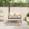 3 Piece Outdoor Dining Set with Cushions Beige Poly Rattan