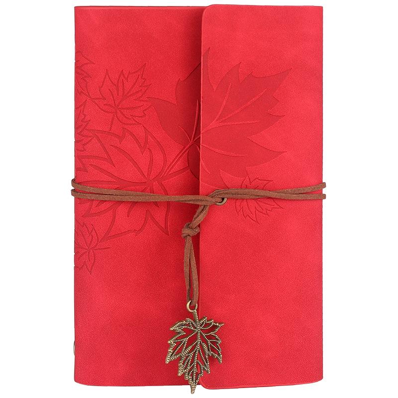 Ретро блокнот на кольцах «Кленовый лист» с настраиваемым логотипом и обложкой с эффектом «кожи»