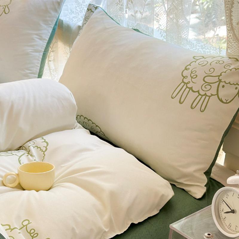 Наволочка Простая наволочка Односпальная студенческая общежитие Постельное белье 48*74см Бытовая