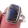 Кольцо из чистого серебра 925 пробы с натуральным камнем Питерсит, размер 9, g2z52
