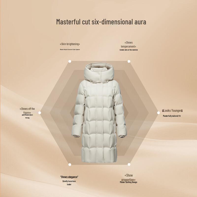 Tanboer Women's Mid-Length Goose Down Winter Jacket