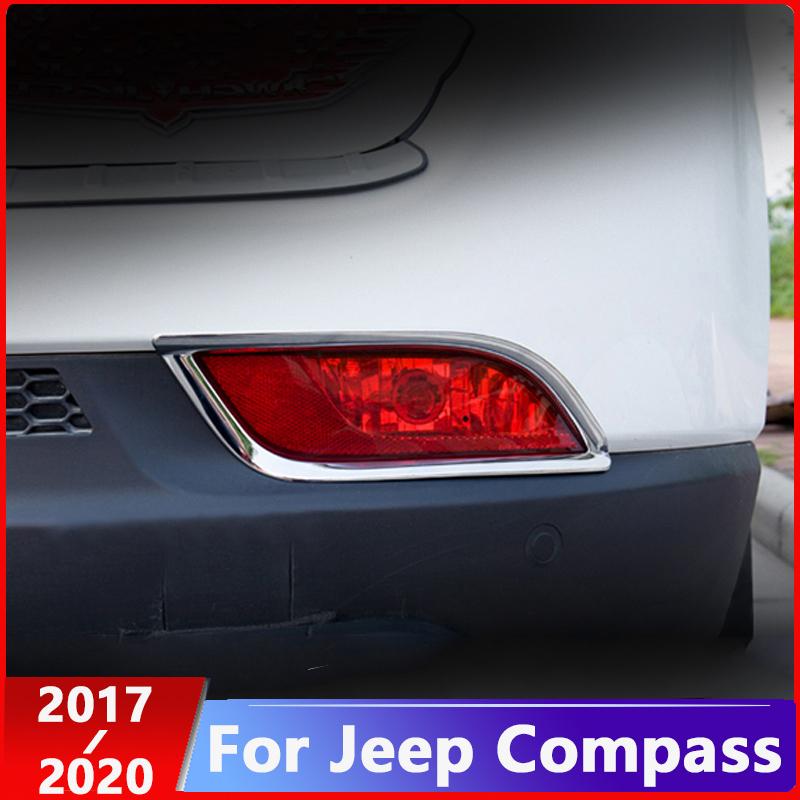 Для Jeep Compass 2017 2018 ABS хромированная автомобильная наклейка задняя противотуманная фара крышка лампы отделка литье аксессуары для стайлинга автомобиля