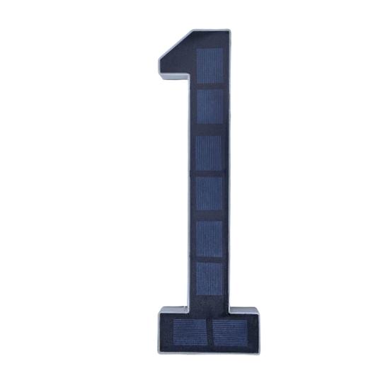 Solar Lighted House Number Outside Light-up LED Address Number Waterproof Modern House Number Light Address Sign for Outdoor Front Door