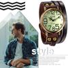 JewelryWe Antique Multi-Wrap Leather Band Wristwatch Numeric Dial Analog Display Quartz Movement Unisex Kids Suitable for Commuting School Brown