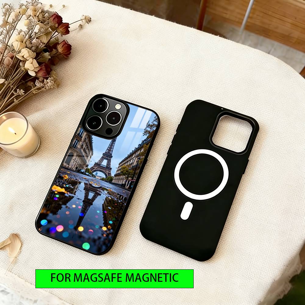 La Tour Eiffel Phone Case For iPhone17,16,15,14,13,12,11 Plus,Pro Magnetic with Magsafe Wireless Charging