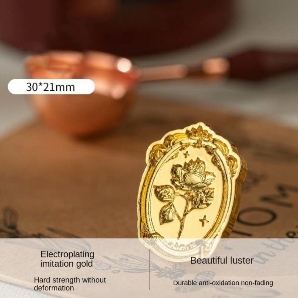 European-style Retro Sealing Wax Stamp Head Snowflake Wax Seal Stamp Polyshaped Head Stamp