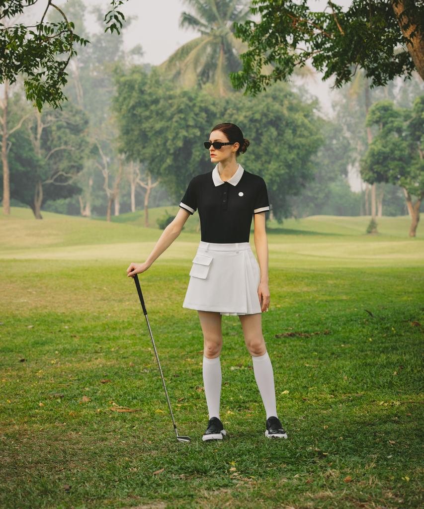 Классический поло-топ в рубчик OBER GOLF (черный)