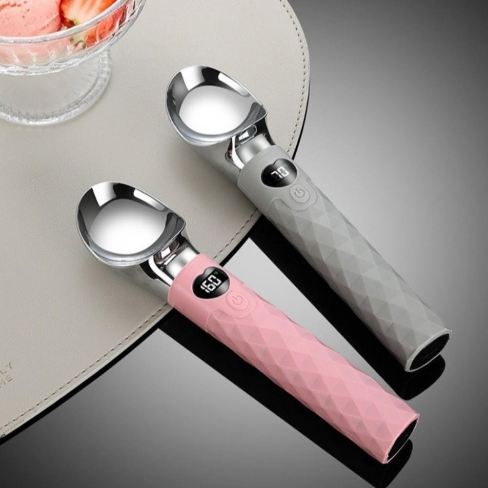 LED Display Electric Heated Ice Cream Scoop Fast Heating Ice Cream Dipper Kitchen Gadget