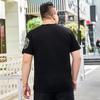 Мужская летняя новая футболка больших размеров с короткими рукавами Fat Man Oversized, свободная рубашка с половиной рукавов из ледяного шелка