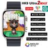 HK9 Ultra 2 Max AMOLED Smart Watch 2GB ROM Photo Album NFC Compass ChatGPT Men Women Sport Smartwatch Connect TWS Earphone PK Hello Watch3