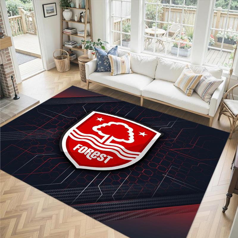 Nottingham Forest Design Crystal Velvet Carpet Cozy Non?Slip Printed Rug For Bedroom Living Room Entrance