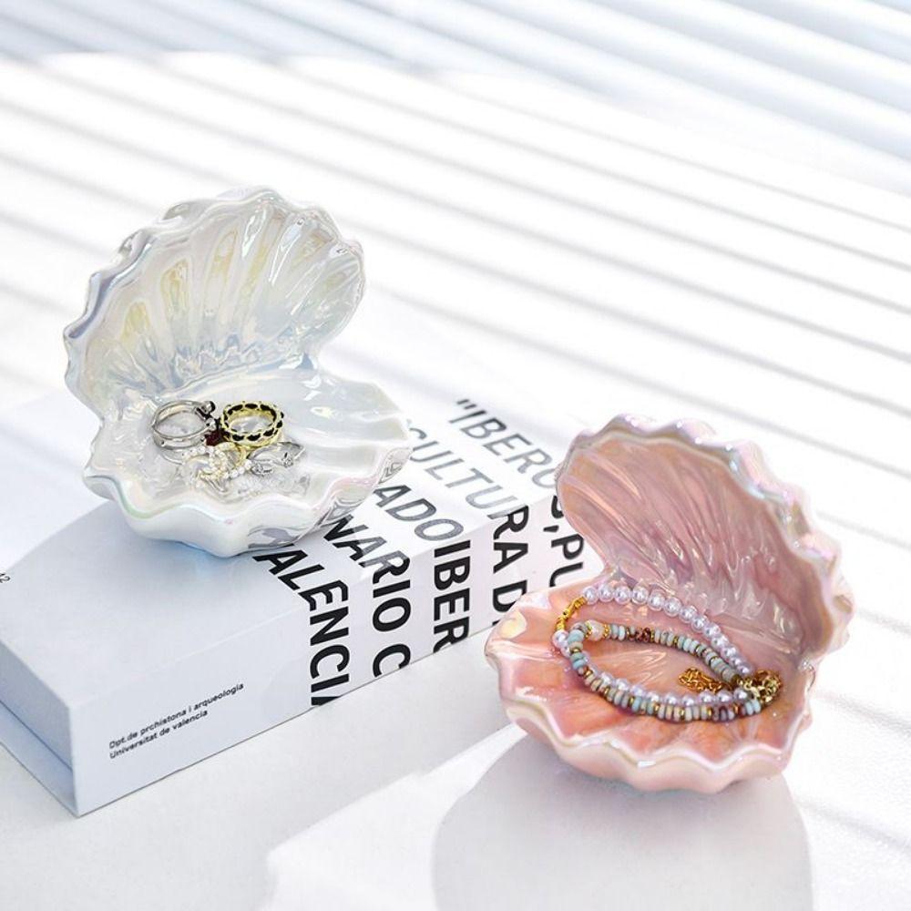 Пластина для хранения ювелирных изделий ручной работы Ins Поднос для демонстрации серег Креативная тарелка для ювелирных изделий в виде ракушки Дом