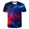 Summer Fashion Men's Vast Universe Galaxy Graphic T-shirt 3D Printing Trend O Neck Hip Hop Top Short Sleeve Personality Clothing