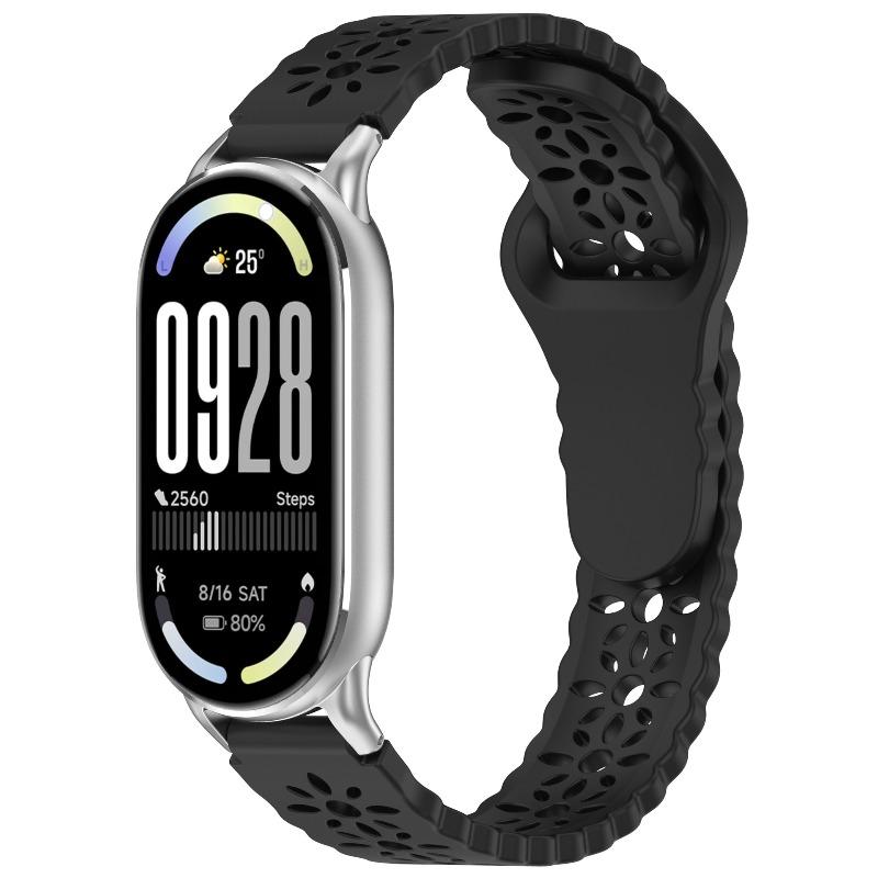Силиконовый ремешок для Xiaomi Mi Band 10 9 8 NFC Спортивный резиновый браслет Наручный ремешок Correa Аксессуары для Xiaomi Smart Band 8 9 10 NFC