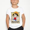 Summer Boys/Girls Casual Kawaii Cartoon Cotton Japanese Anime One Piece Kids 2-12 Year Short Sleeve T-shirt