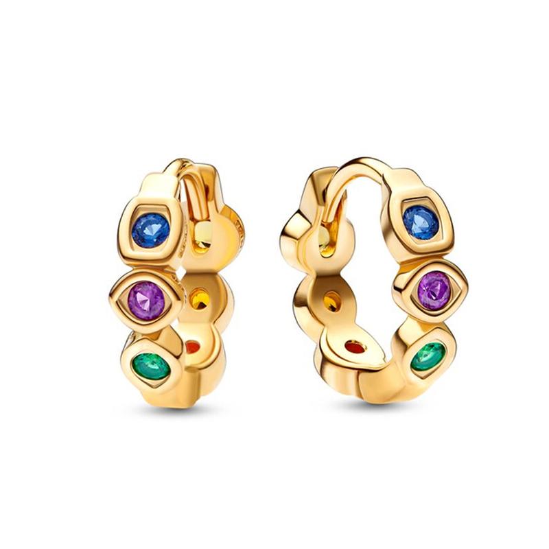 925 Silver Earrings Double Hoop Butterfly Earring Fit Charms Diy Fine Jewelry Gift For Women Making Accessories