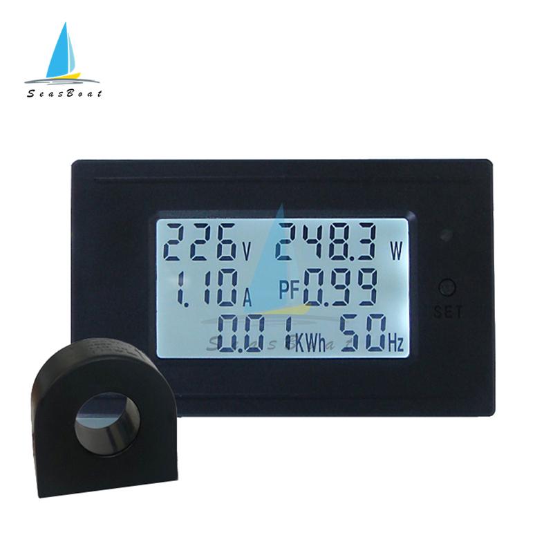 Digital Voltmeter Ammeter AC 5A/10A/20A/100A Power Electricity Meter 1100W/2200W/4400W/22000W HD Display Voltage Current Meter