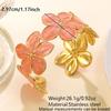 Non-Fading Flower Bangle Opening Design Women Wristband Cuff Bangle Bracelet  Valentine's Day Gifts