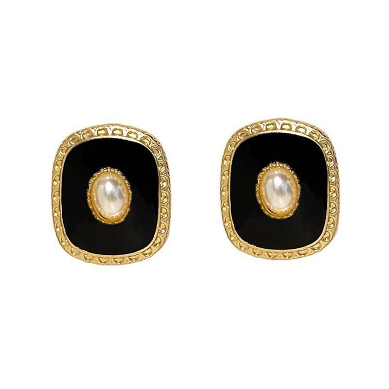 Винтажные серьги, элегантные кремово-белые геометрические овальные металлические серьги с капающим маслом для женщин, повседневные украшения