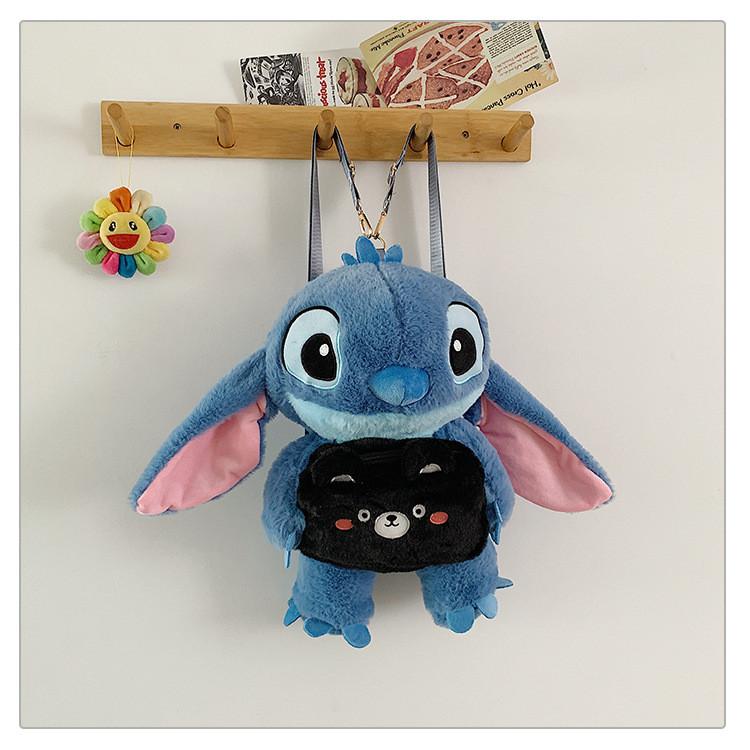 Плюшевый рюкзак-мультяшный персонаж Почакко (из Stitch) для девочек, с застежкой-молнией, для повседневных поездок
