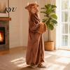 Loose Fit One Piece Pajamas Animal Wearable Blanket Hoodie for Women, Oversized Flannel Sweatshirt Women Warm Blanket, Button-Up Cosplay Cape