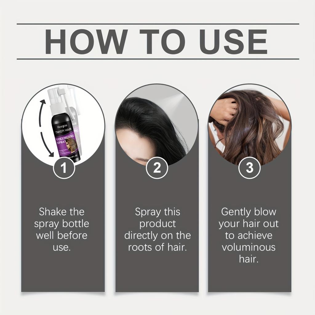 Fluffy Volumizing Hair Spray Non-greasy Quick-Drying Wash Free Increase Volume Styling Modeling Hairdressing Hair Shaping Spray