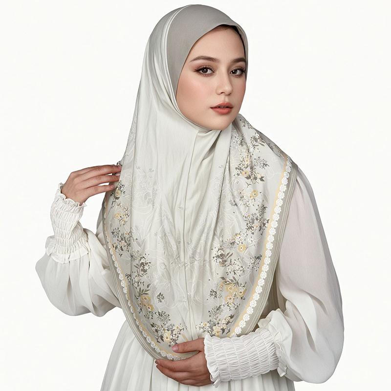 1 шт. Машинная стирка Застежка-кнопка Традиционная исламская одежда Элегантный хиджаб Великолепный мусульманский головной платок Идеальный подарок Многоцветный