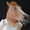 Halloween animal mask, horse head, natural latex headgear, horror dance costume, promotional item, hot-selling item
