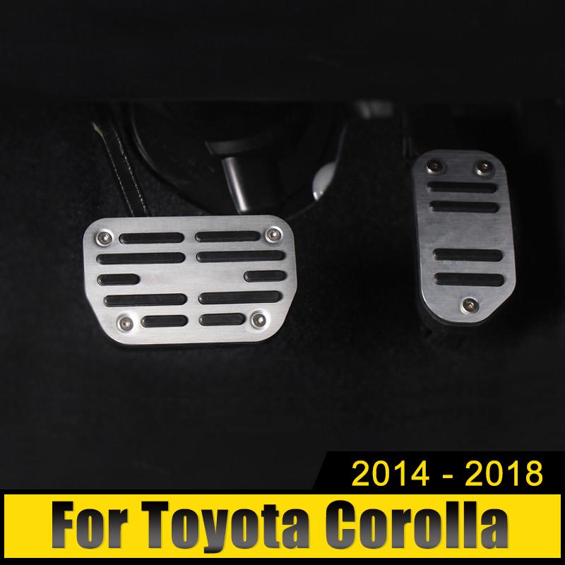 Для Toyota Corolla E180 E170 E160 2014 2015 2016 2017 2018 педаль газа акселератора педали тормоза нескользящая крышка накладка аксессуары