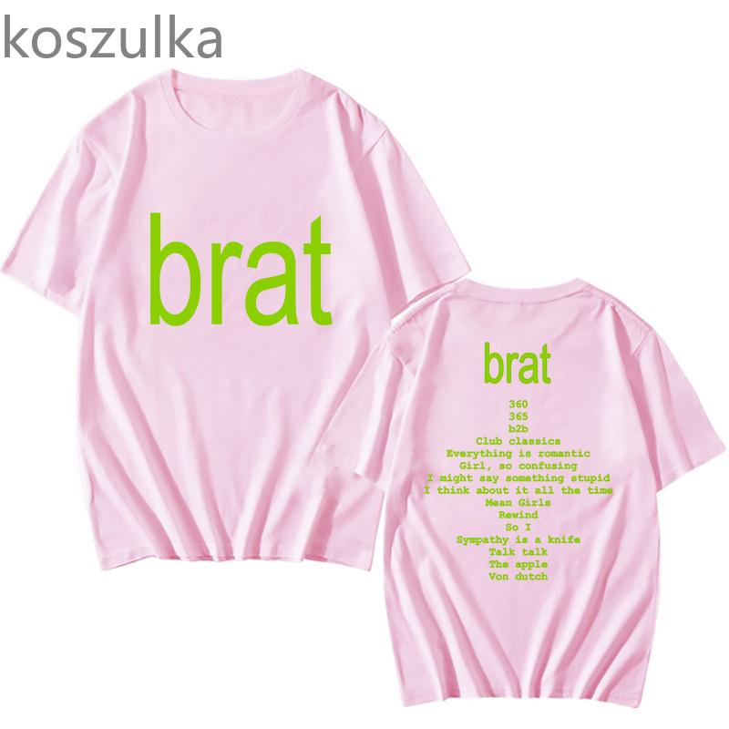 Футболка Charli xcx Brat унисекс Harajuku Aesthetic Fans футболка унисекс летние хлопковые футболки унисекс рубашки Harajuku винтажная уличная одежда