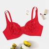Женский тонкий кружевной бралетт большого размера на косточках без поролоновой чашки 75C 80D 100C 105D