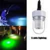 Светодиодный фонарь для рыбалки DC12v-24v 60W 126smd 2835 Белый / Синий Подводный Фонарь для Приманки IP68 Водонепроницаемая Лампа