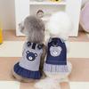 Breathable Pet Strap Denim Skirt Soft Dog Vest Harness Fashion Pet Bear Stripe Dress  Spring