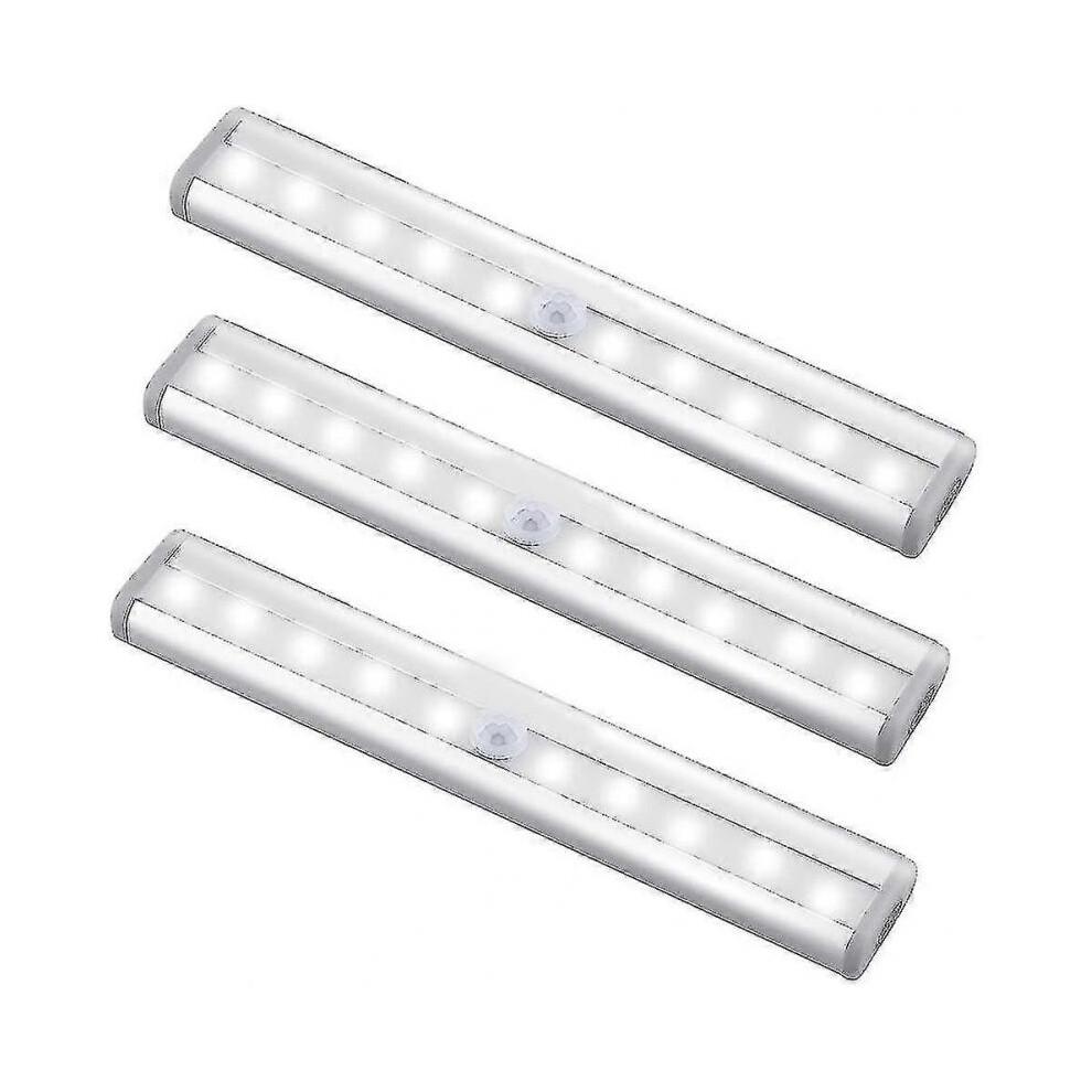3 Pack Upgraded Usb Rechargeable 10 Led Magnetic Motion Sensor Light