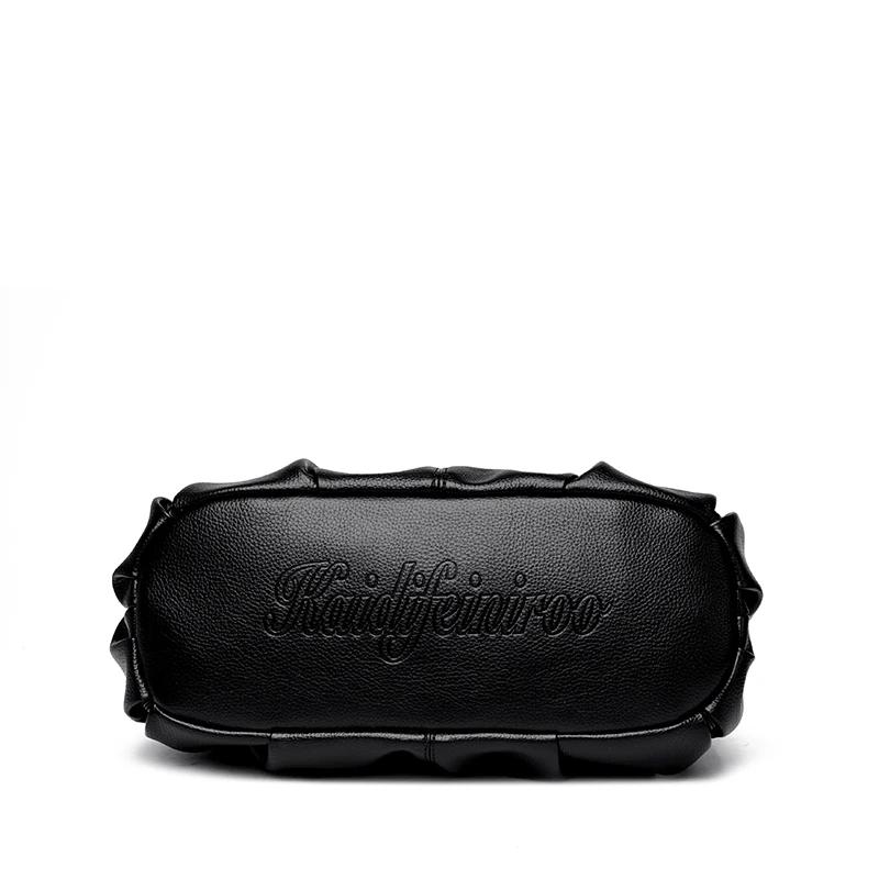 Однотонная роскошная женская сумка-тоут из высококачественной кожи, дизайнерская, большой вместимости