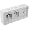 White Manual Date Week Time Display Clock Home Use Simple Fashion Alarm Clock for Bedroom Kitchen Meeting Room