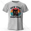 Cute HandDrawn Cat Doodle Print 100 Cotton TShirt Ultra Soft Round Neck Short Sleeve Tee for Unisex Unisex