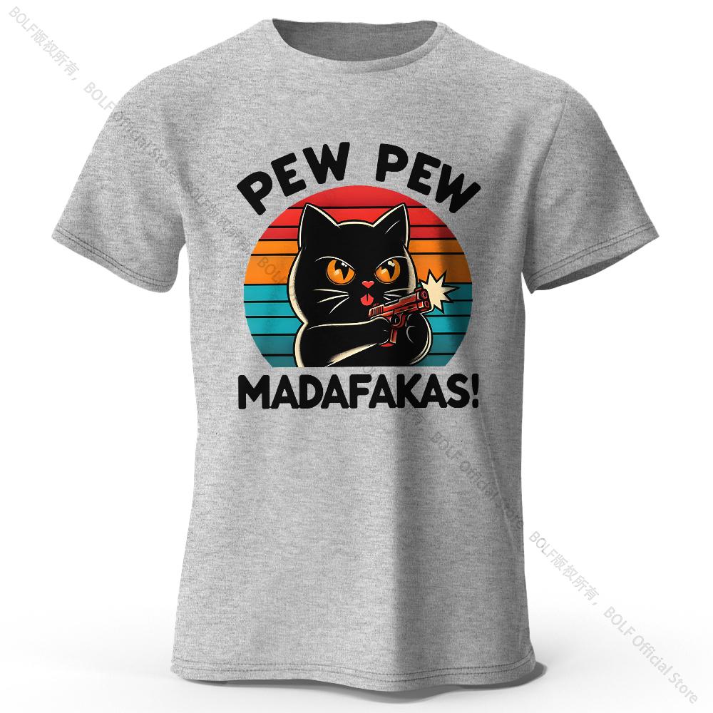 Cute HandDrawn Cat Doodle Print 100 Cotton TShirt Ultra Soft Round Neck Short Sleeve Tee for Unisex Unisex