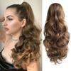 Synthetic Long Curly Wavy Ponytail Wig Extension Claw Ponytail Heat-Resistant Fiber Wig For Women Daily Wear