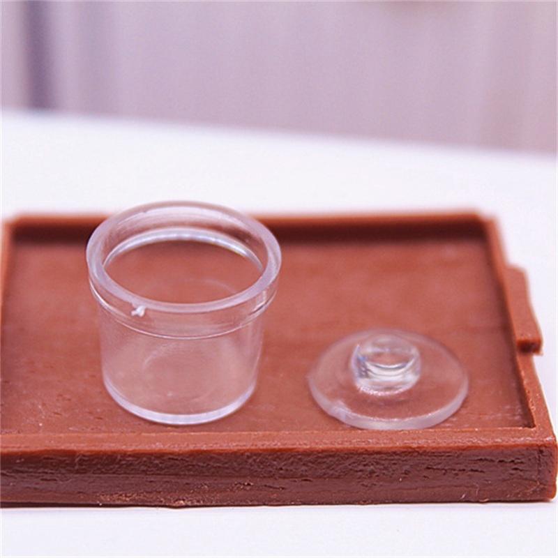 2шт 1:12 кукольных мини-бутылок для сахара, банка для приправ и специй с крышкой, кухонный декор