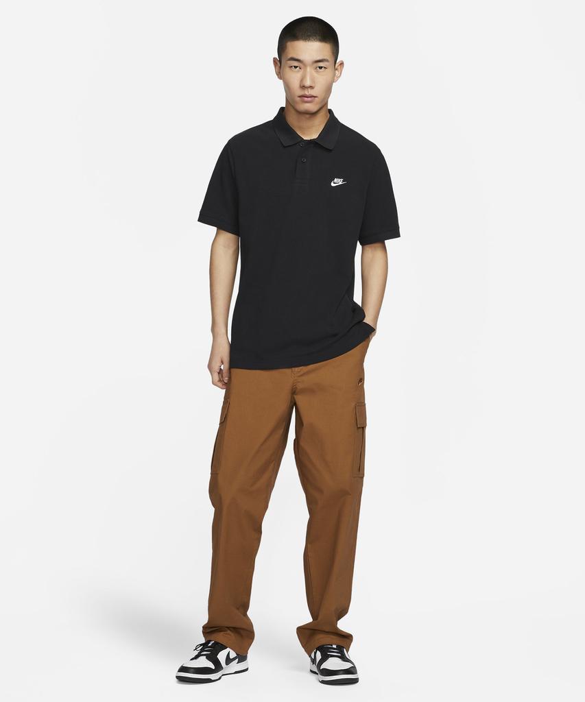 Nike Клубная футболка-поло с коротким рукавом M - Черная:Белый / Fn3895-010