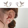 Arrival Stud Earrings Fashion Fish Tail Metal Women Flower Pearl Trendy Jewelry