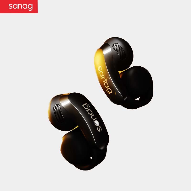 SANAG Open-Ear Bone Conduction Bluetooth Clip-On Earphones