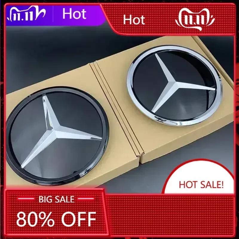 Car Sticker New 2025 For Mercedes Benz 1Pc Car Front Grille Star Logo Badge Mirror Bottom 3D ABS Logo for Mercedes-Benz W205 W17