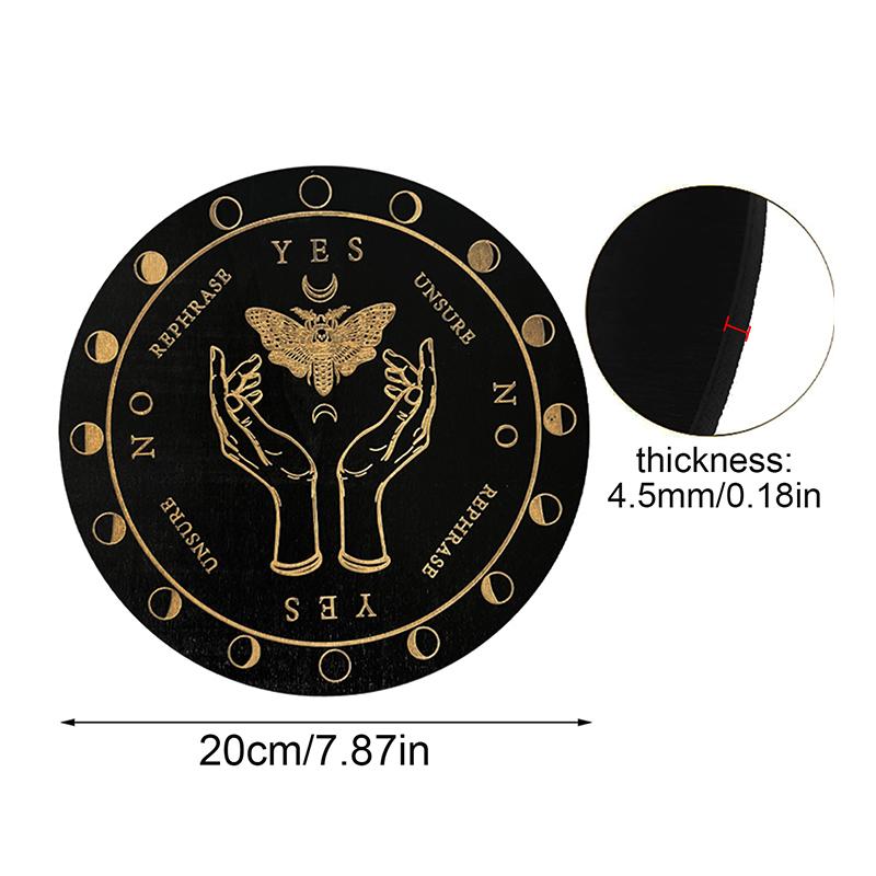 Алтарные украшения, Исцеляющая доска для медитации, маятниковая игра, деревянная гадальная доска с лунной звездой