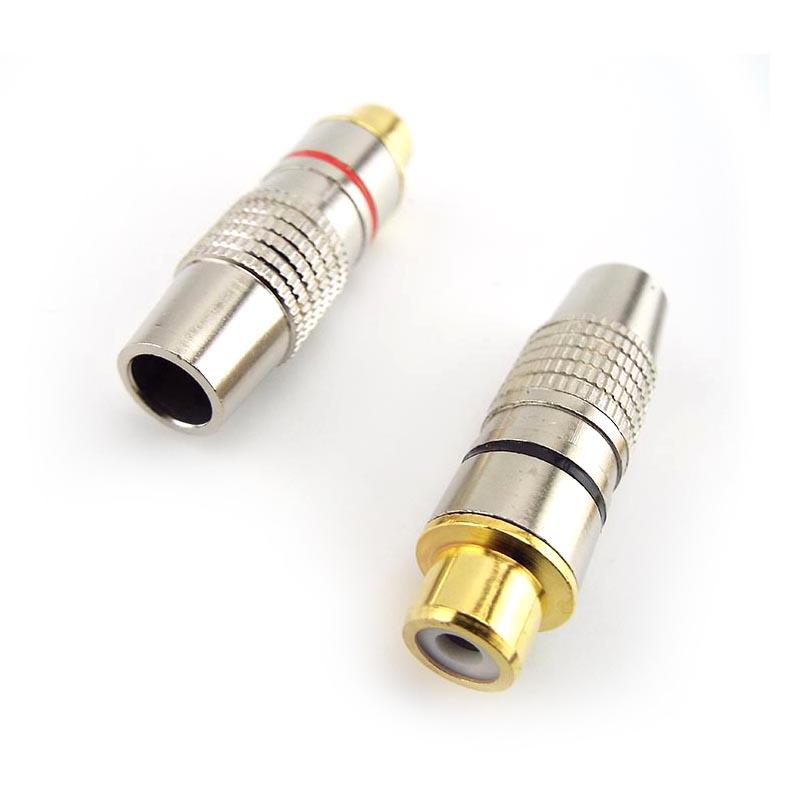 2/4/10 шт. RCA гнездовой разъем для пайки аудио-видео адаптера разъем RCA гнездовой черный красный конвертер позолоченный для коаксиального кабеля