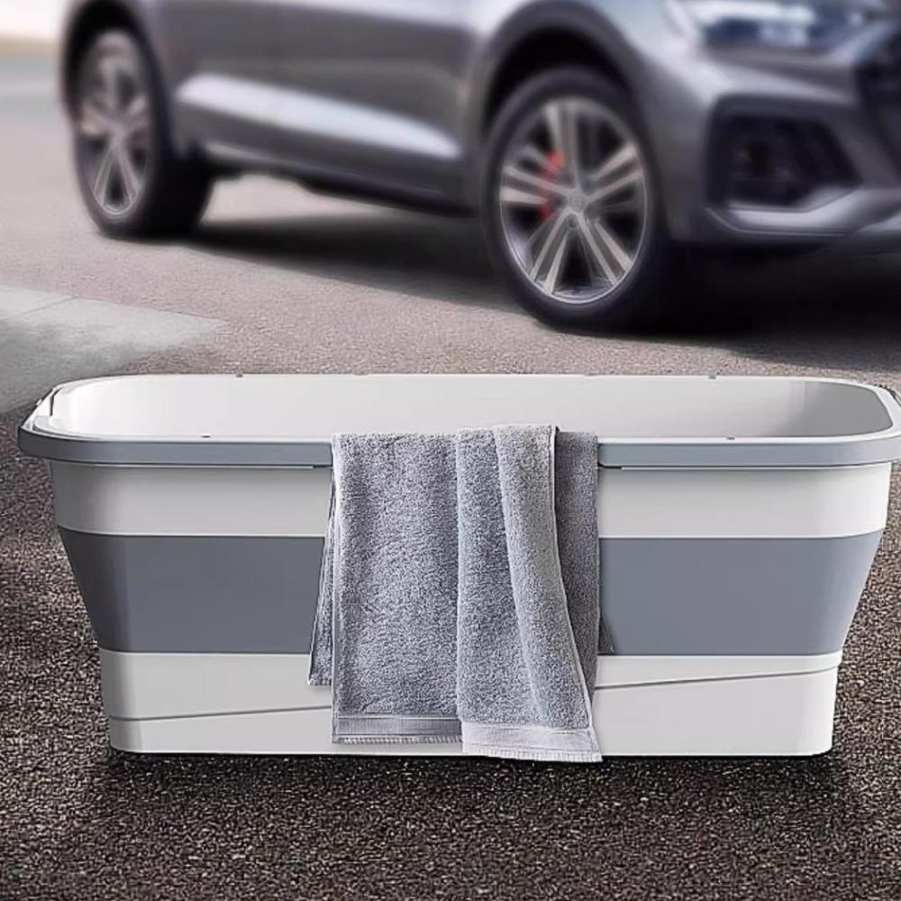 Прямоугольное складное ведро для швабры, экономящее место, большая емкость для стирки, портативный складной таз для мытья, для путешествий