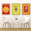 Italian Coffee Pizza Vintage City Poster Pulp Reservoir Color Food Print Canvas Painting Kitchen Shop Wall Art Pictures Decor