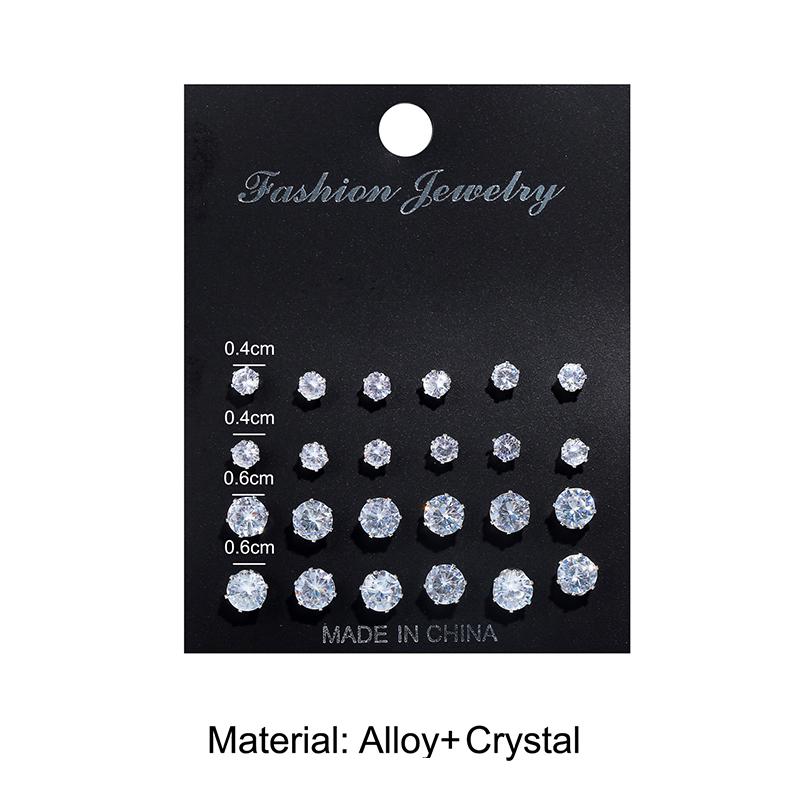 12 пар/комплект блестящие свадебные серьги-гвоздики, эффектные ювелирные изделия, подарок