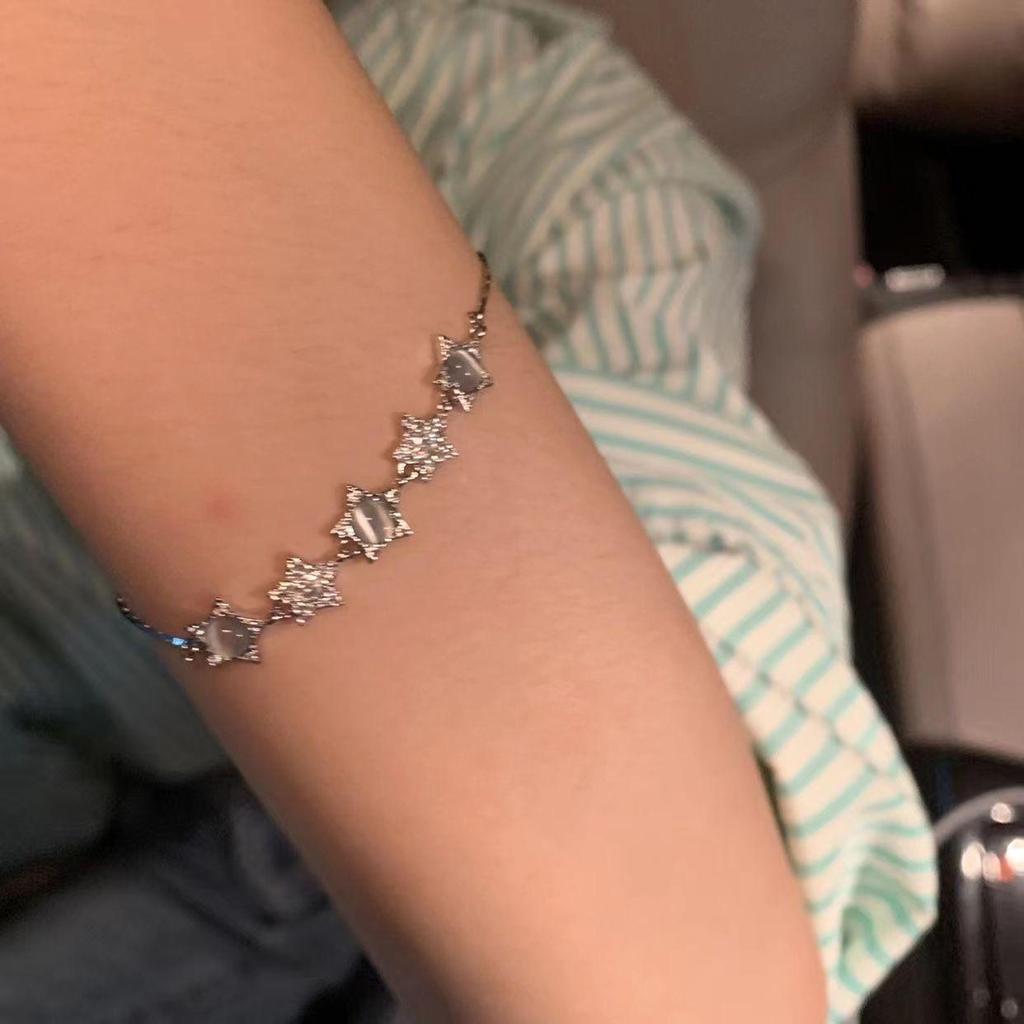 Элегантный браслет-звезда из камня «кошачий глаз»: Роскошные женские украшения изысканного дизайна – Идеально для лучших подруг